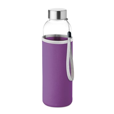 Бутылка для питья UTAH GLASS 500 мл, стекло/неопрен фиолетовый