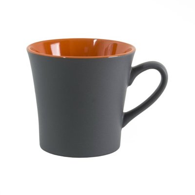 Керамическая чашка MARCELA матовая 360 мл серо-оранжевый