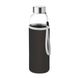 Пляшка для пиття UTAH GLASS 500 мл, скло/неопрен чорний