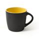 Керамическая чашка матовая ETNA 300 мл черно-желтый