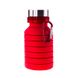 Пляшка для води PAGODA, силіконова, 550 мл червоний