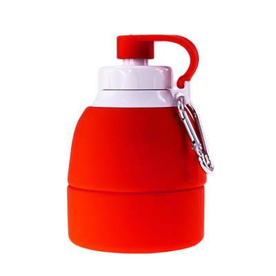 Сложная бутылка для воды BERGAMO TEMPO, силиконовая, 580 мл красный