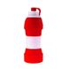 Сложная бутылка для воды BERGAMO TEMPO, силиконовая, 580 мл красный