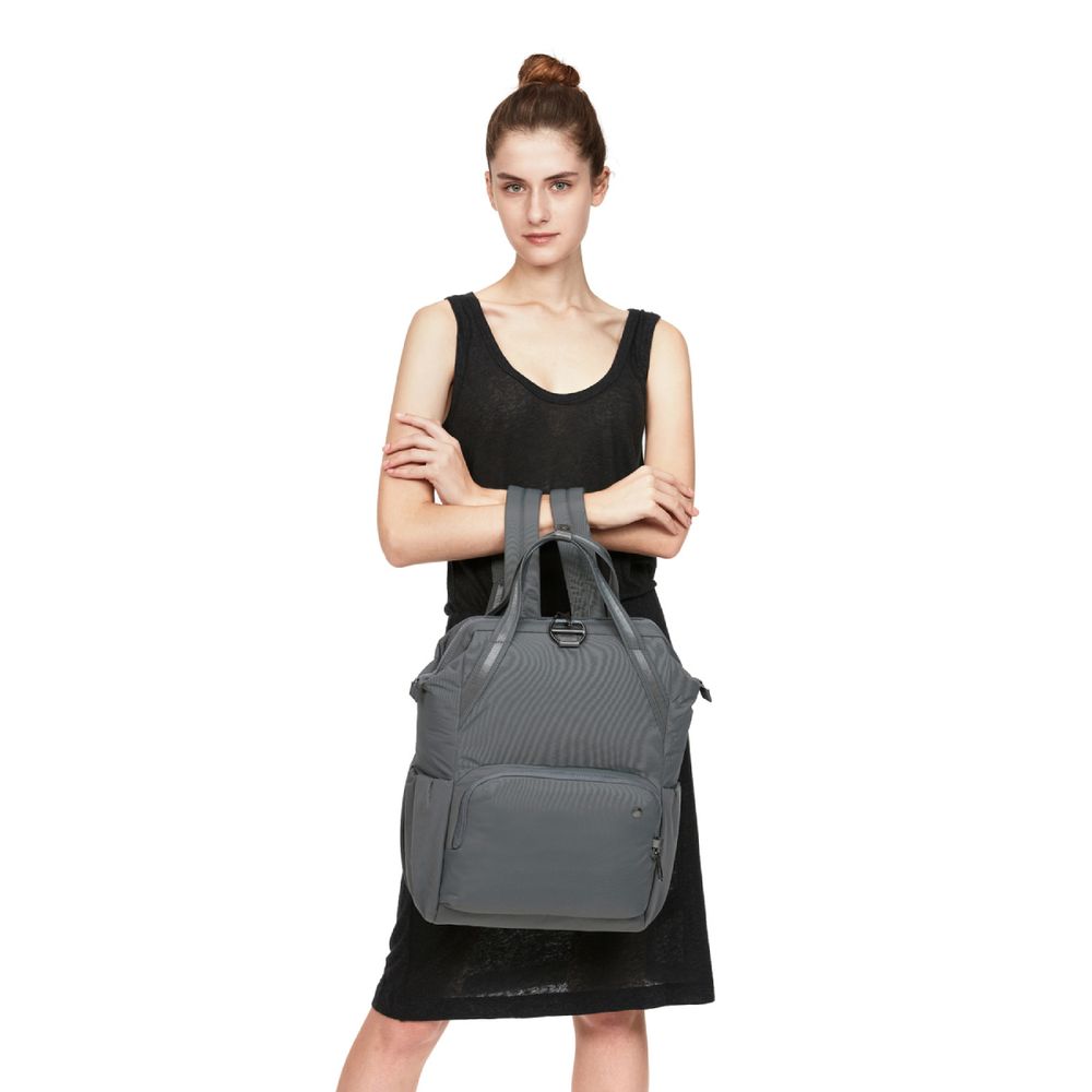 Жіночий рюкзак "антизлодій" Citysafe CX Backpack, 6 ступенів захисту 39 см х 27 см х 16 см сірий