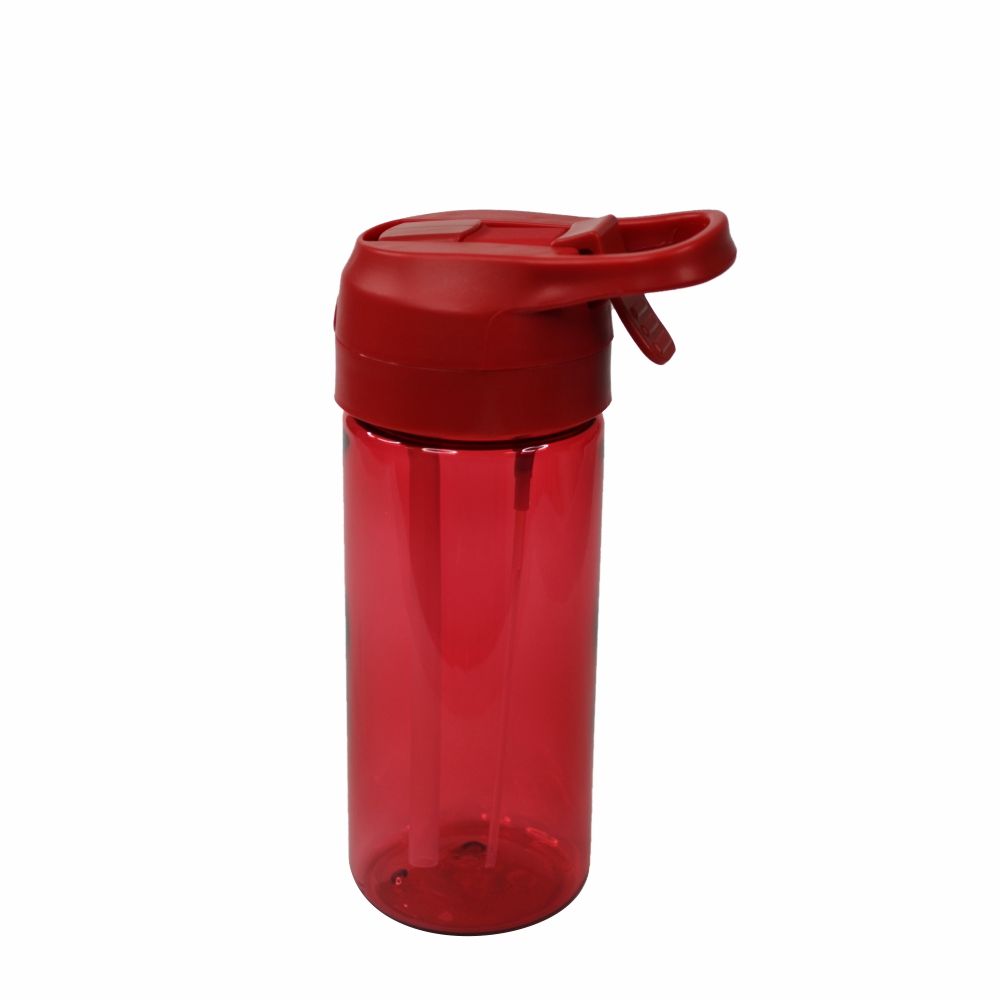 Пляшка для води Bright, тританова, 440 мл 9,3 х 18,2 см червоний