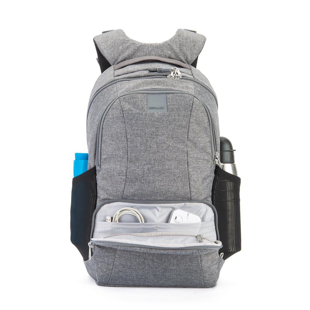 Рюкзак для ноутбука Pacsafe Metrosafe LS450 15 "," антизлодій ", 6 ступенів захисту 48х31х16 см темно-сірий меланж