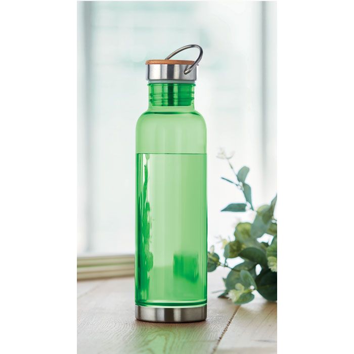 Пляшка для води HELSINKI BASIC 800 мл, тритан лайм прозорий