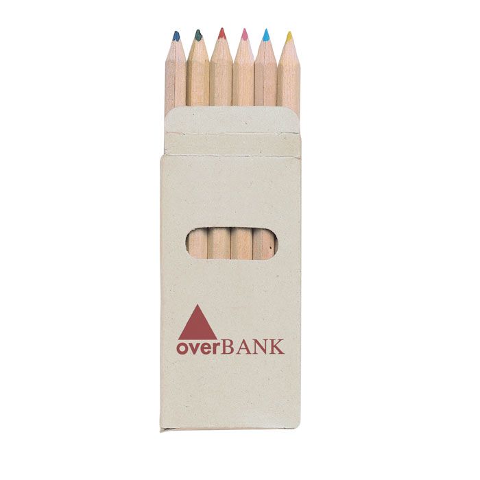 Набір з 6 бежевих олівців ABIGAIL, 9x4,5x0,8 см мультіколор