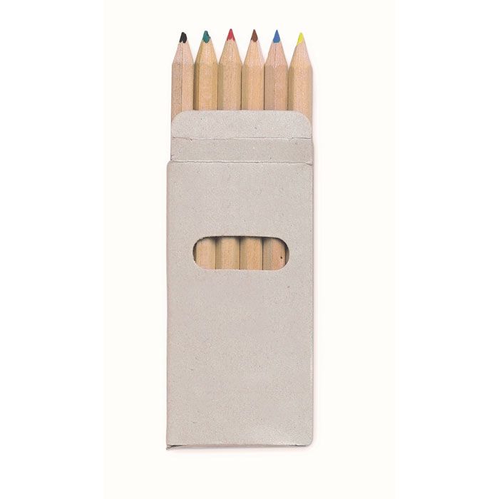 Набор из 6 бежевых карандашей ABIGAIL, 9х4,5х0,8 см мультиколор