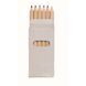 Набір з 6 бежевих олівців ABIGAIL, 9x4,5x0,8 см мультіколор