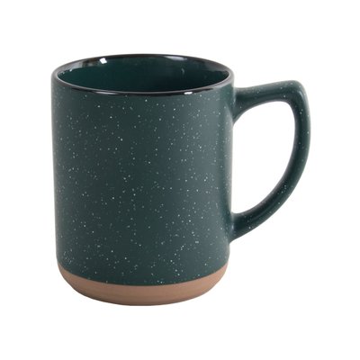 Керамическая чашка SAHARA с черным ободком, 320 мл темно-зеленый