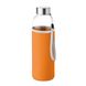 Пляшка для пиття UTAH GLASS 500 мл, скло/неопрен помаранчевий
