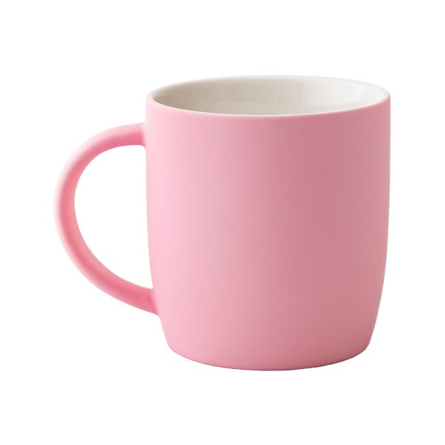 Фарфоровая чашка FIESTA 320 мл, soft-touch розовый