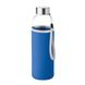 Пляшка для пиття UTAH GLASS 500 мл, скло/неопрен синій