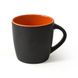 Керамическая чашка матовая ETNA 300 мл черно-оранжевый