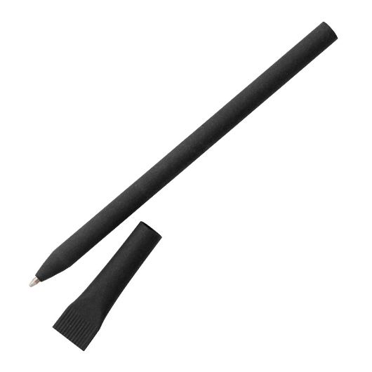 Ручка ORGANIC з переробленого паперу, 13 см чорний