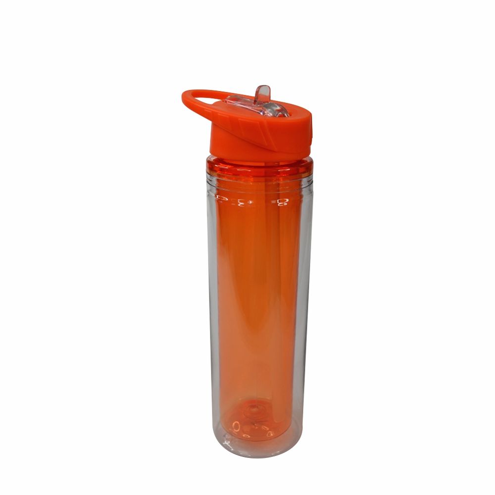 Пляшка для води Liquid, тританова, 620 мл 10,5 х 26,5 см помаранчевий