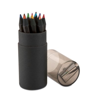 Набір 12 чорних олівців BLOCKY, 3,6x10,5 см чорний