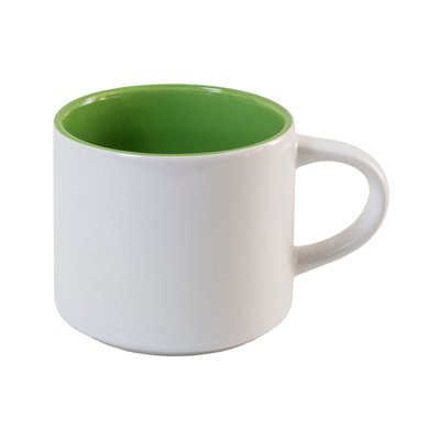Сублимационная чашка KATRINA 450 мл бело-зеленый