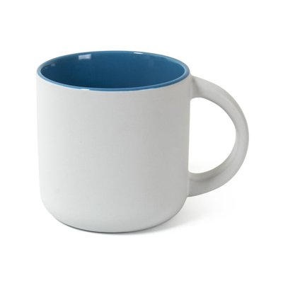 Керамическая чашка матовая SELENA 350 мл бело-голубой