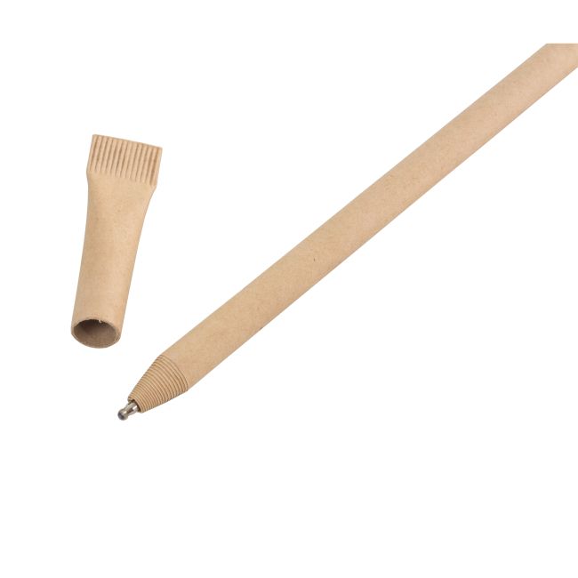 Ручка ORGANIC з переробленого паперу, 13 см бежевий