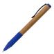 Ручка BAMBOO шариковая, бамбук, пластик синий